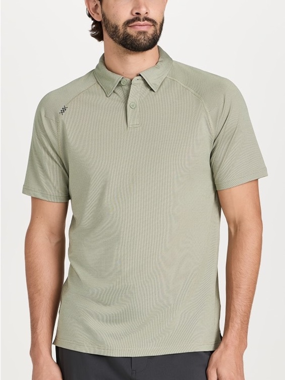 Men's Delta Pique Short-Sleeve Polo Performance Shirt in Sage Green